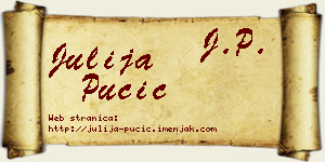 Julija Pučić vizit kartica